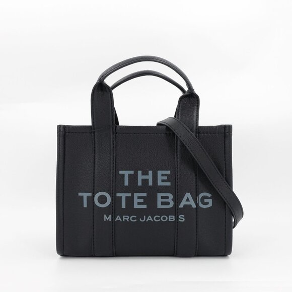 Marc Jacobs Handbags - Marc Jacobs Women's The Small Tote Grainy Leather Bag Black OS